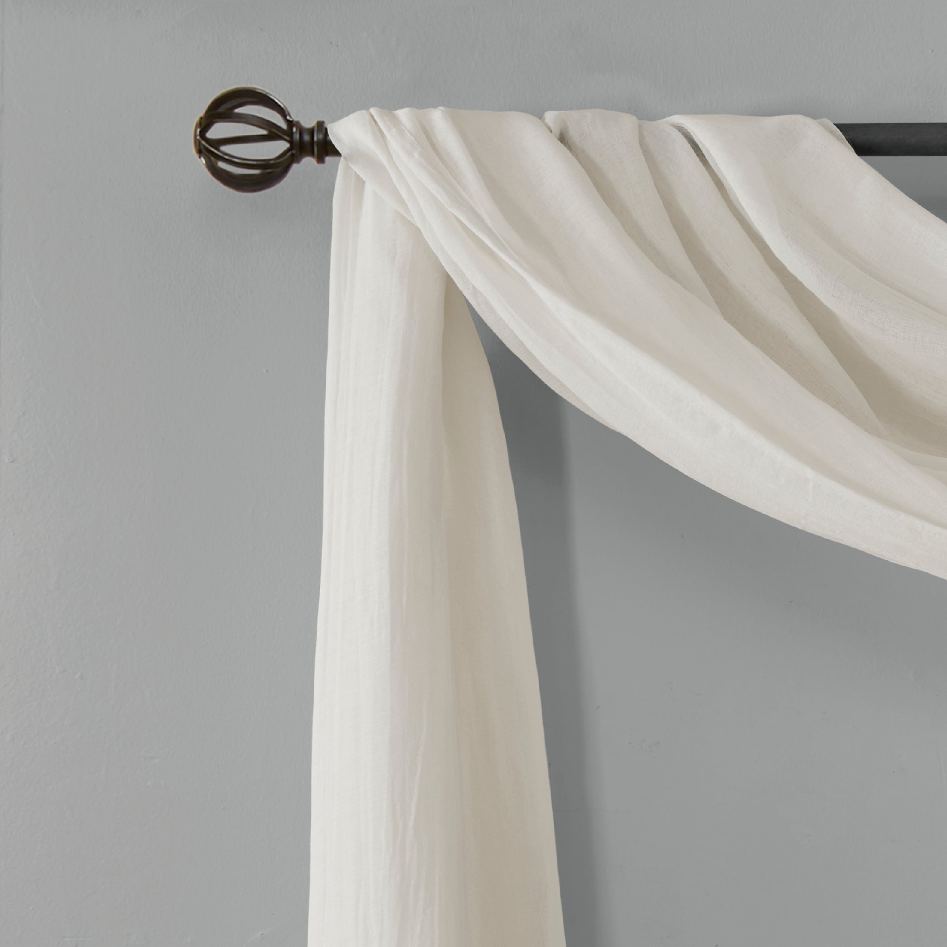 Madison Park Solid Crushed Scarf Sheer