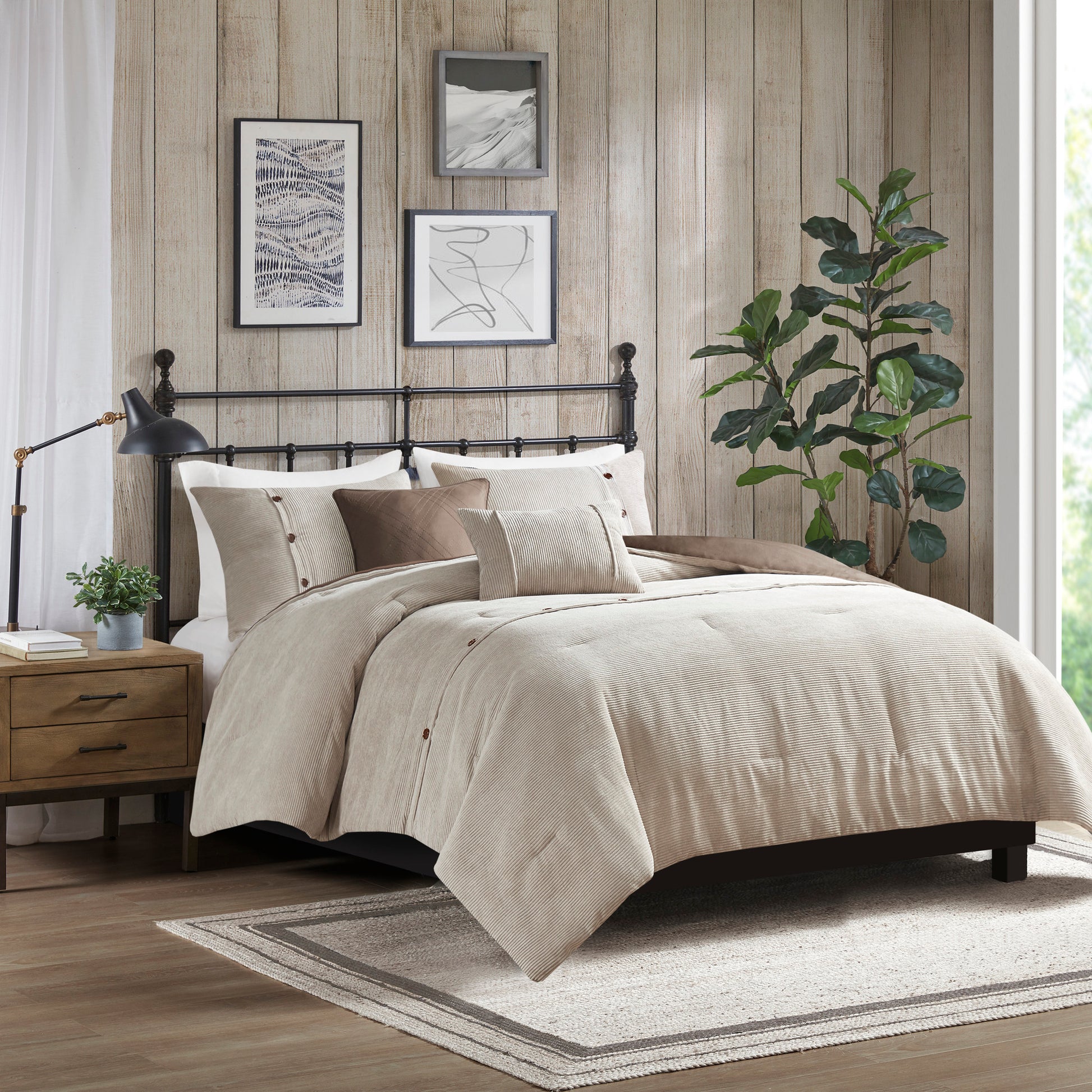 Madison Park 5 Piece Corduroy Comforter Set