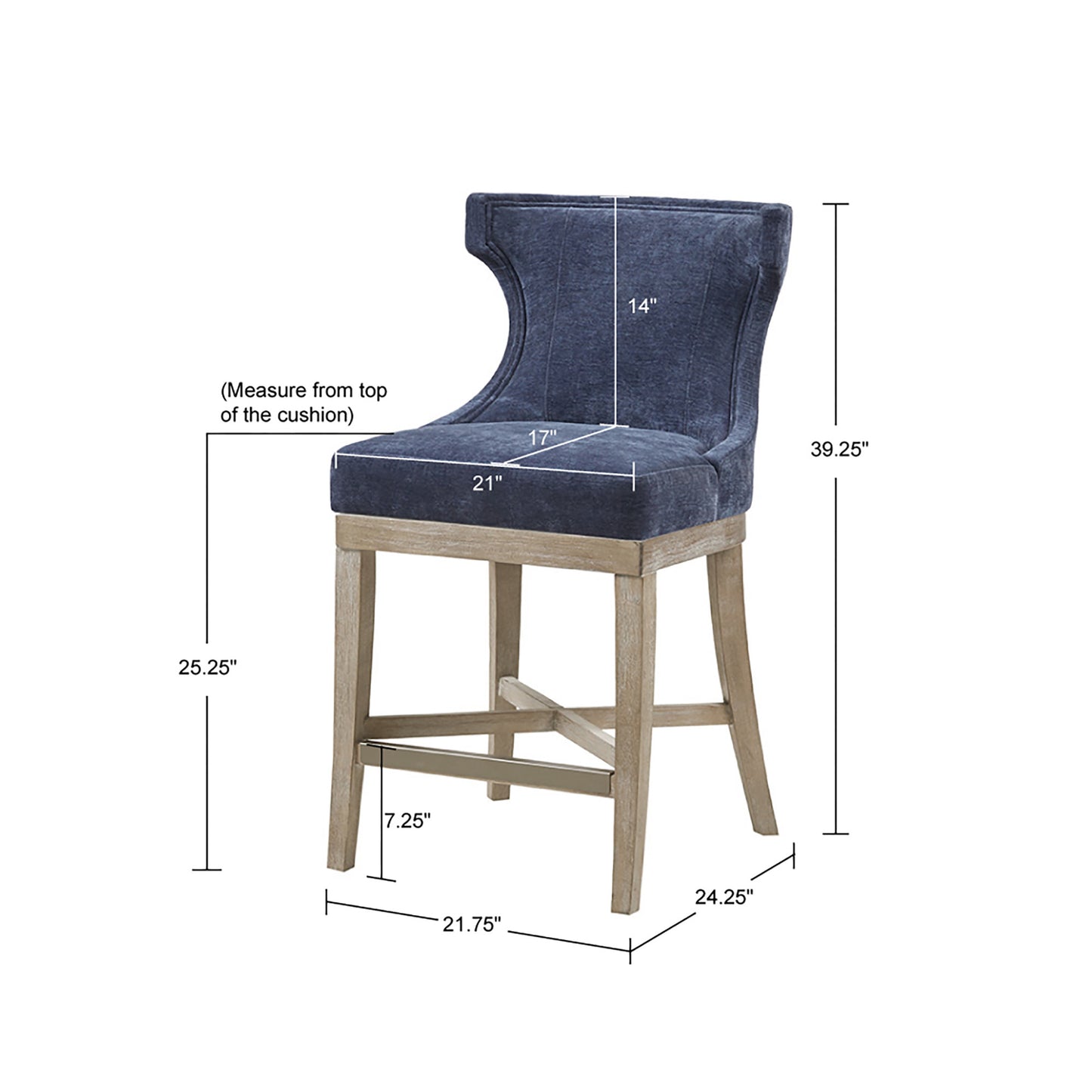 Madison Park Counter Stool with Swivel Seat