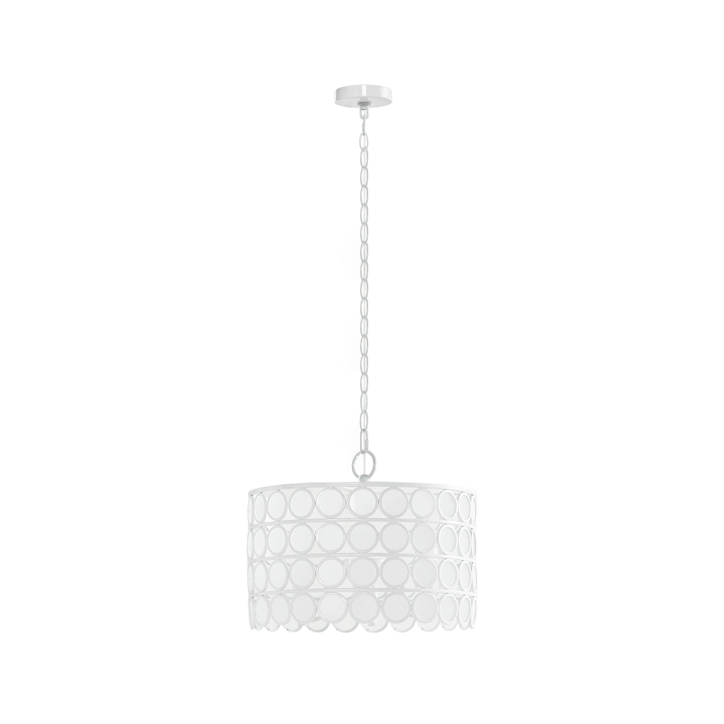 Hampton Hill 4-Light Glass Drum Shade Chandelier