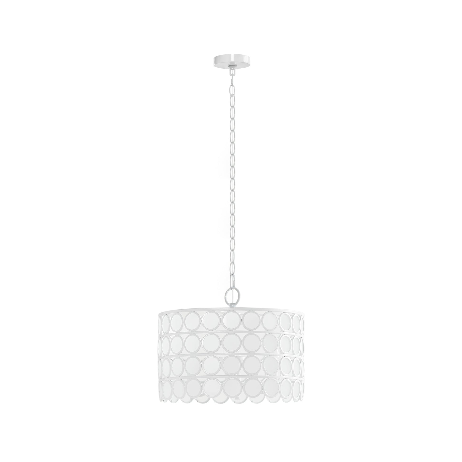 Hampton Hill 4-Light Glass Drum Shade Chandelier