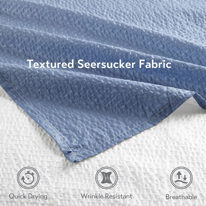 Madison Park Ombre Printed Seersucker Shower Curtain