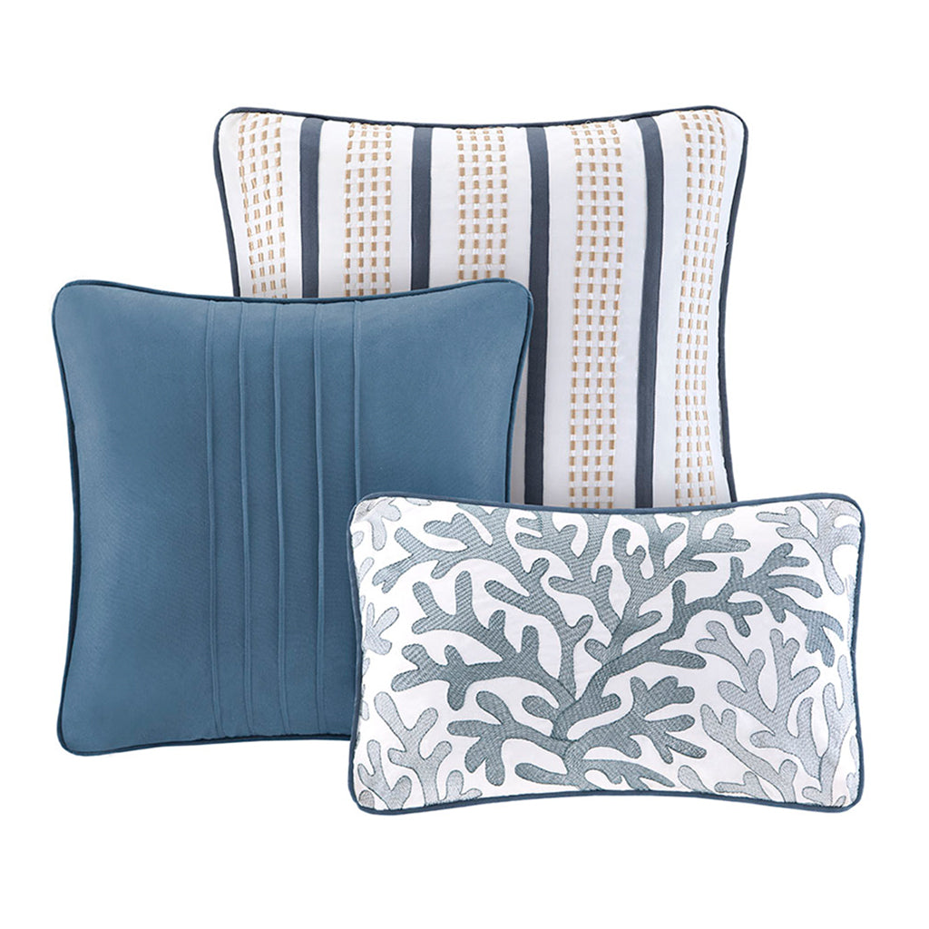 Madison Park Brushed Microfiber Quilt Set with Throw Pillows