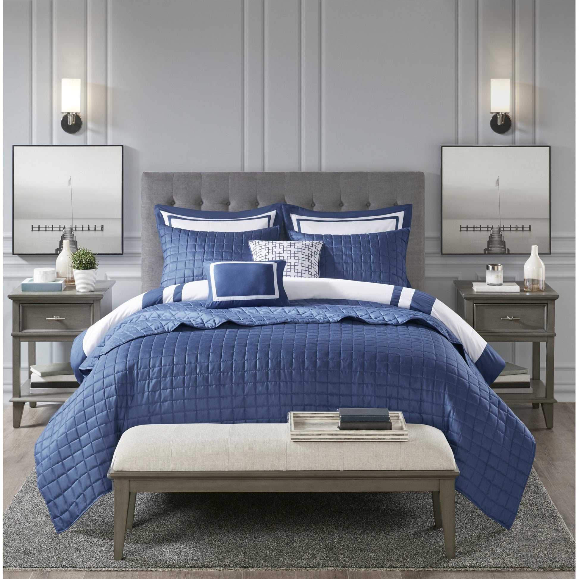 Madison Park 8 Piece Comforter and Quilt Set Collection