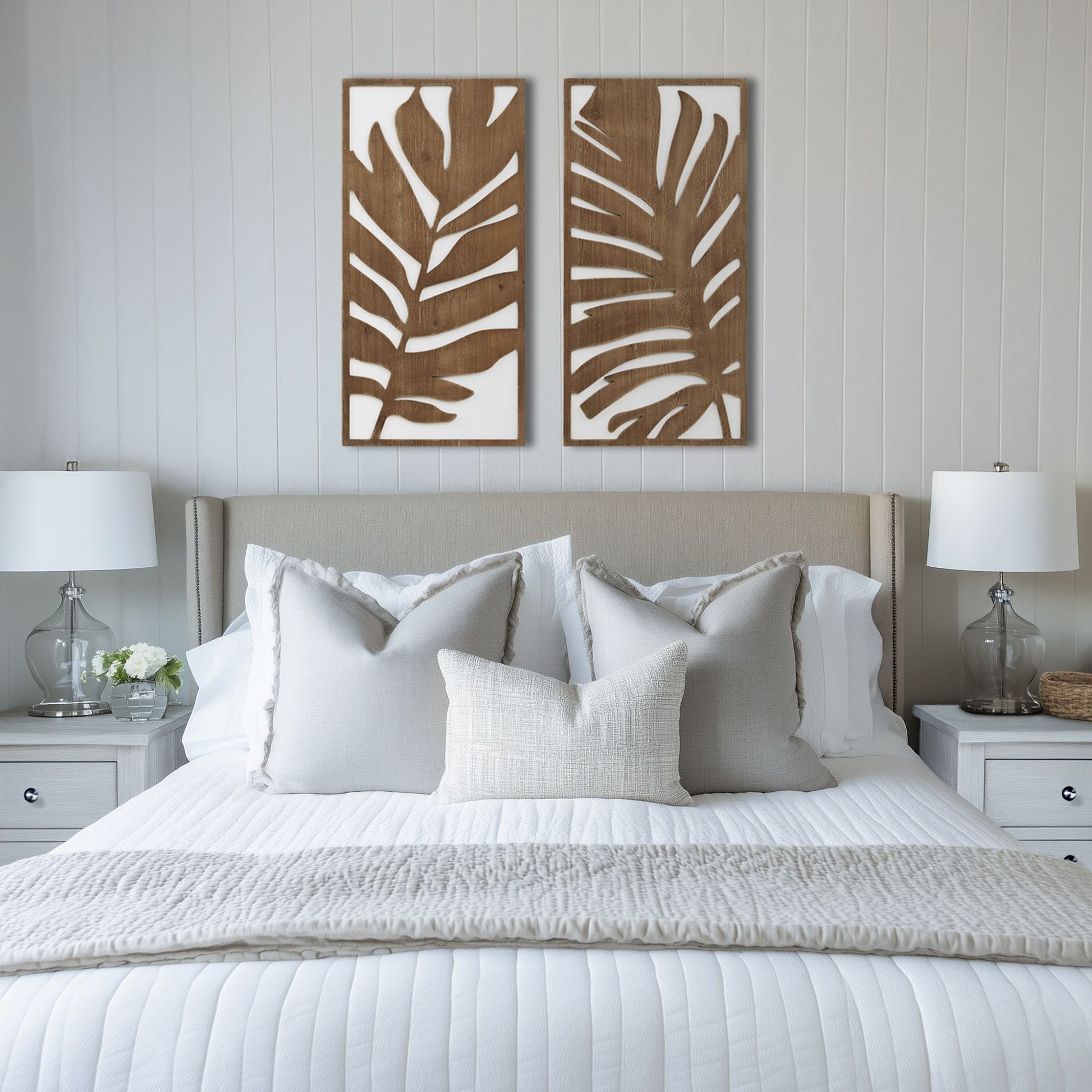 Madison Park Birch Botanical Two-tone 2-piece Wood Panel Wall Decor Set