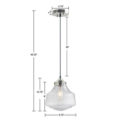 Hampton Hill Bell-Shaped Glass Pendant