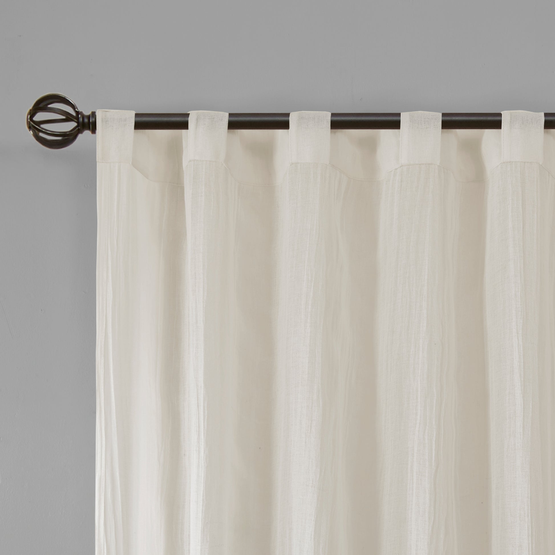 Madison Park Solid Crushed Curtain Panel Pair