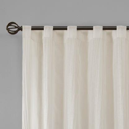 Madison Park Solid Crushed Curtain Panel Pair