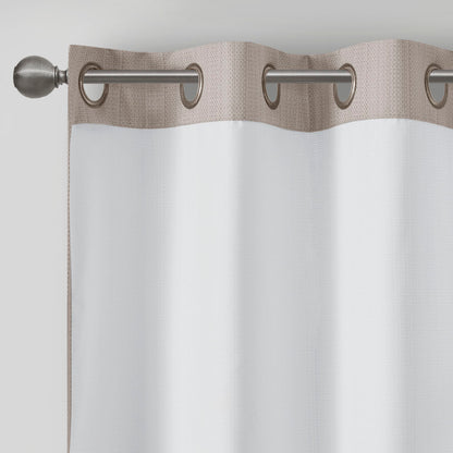 Madison Park Basketweave Room Darkening Curtain Panel Pair