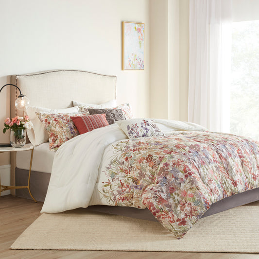 Madison Park 7 Piece Cotton Printed Comforter Set