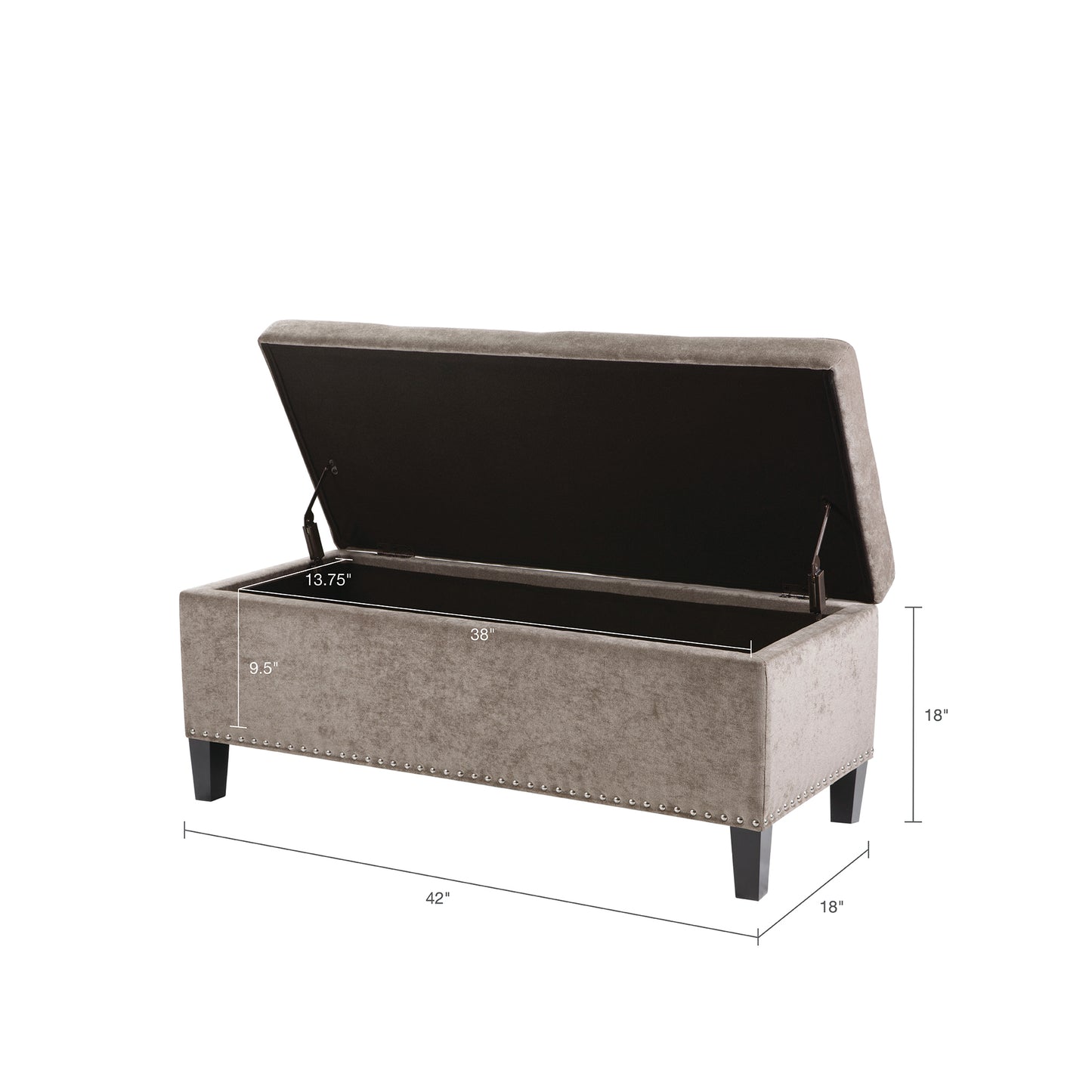 Madison Park Tufted Top Soft Close Storage Bench