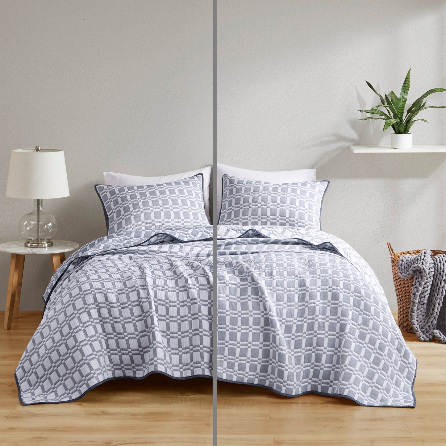 Madison Park 3 Piece Reversible Matelasse Coverlet Set