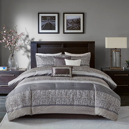 Madison Park 7 Piece Jacquard Comforter Set