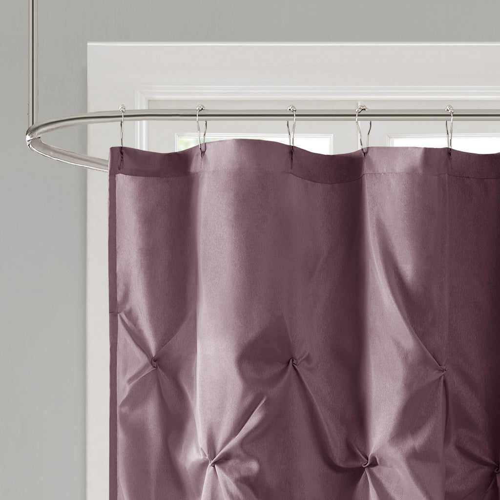 Madison Park Tufted Semi-Sheer Shower Curtain