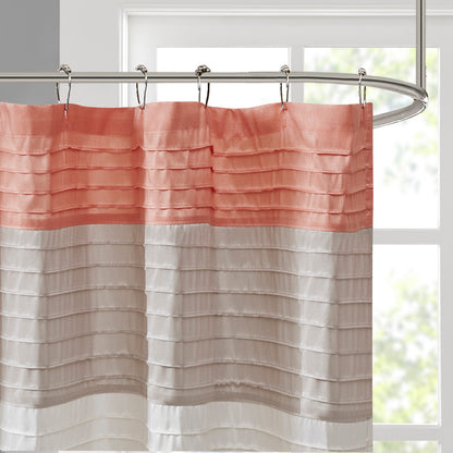 Madison Park Faux Silk Shower Curtain