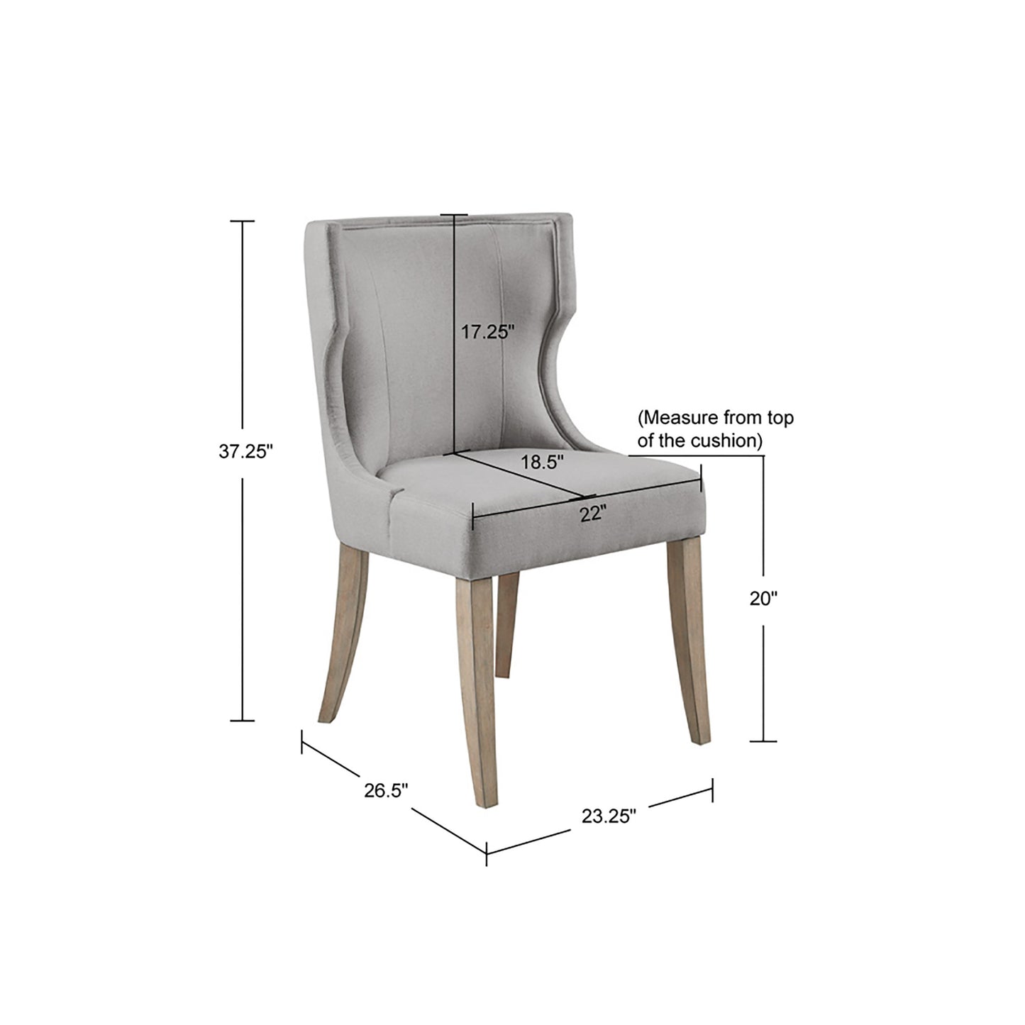 Madison Park Upholstered Wingback Dining Chair