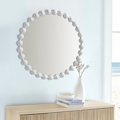 Madison Park Signature Beaded Round Wall Mirror 27"D