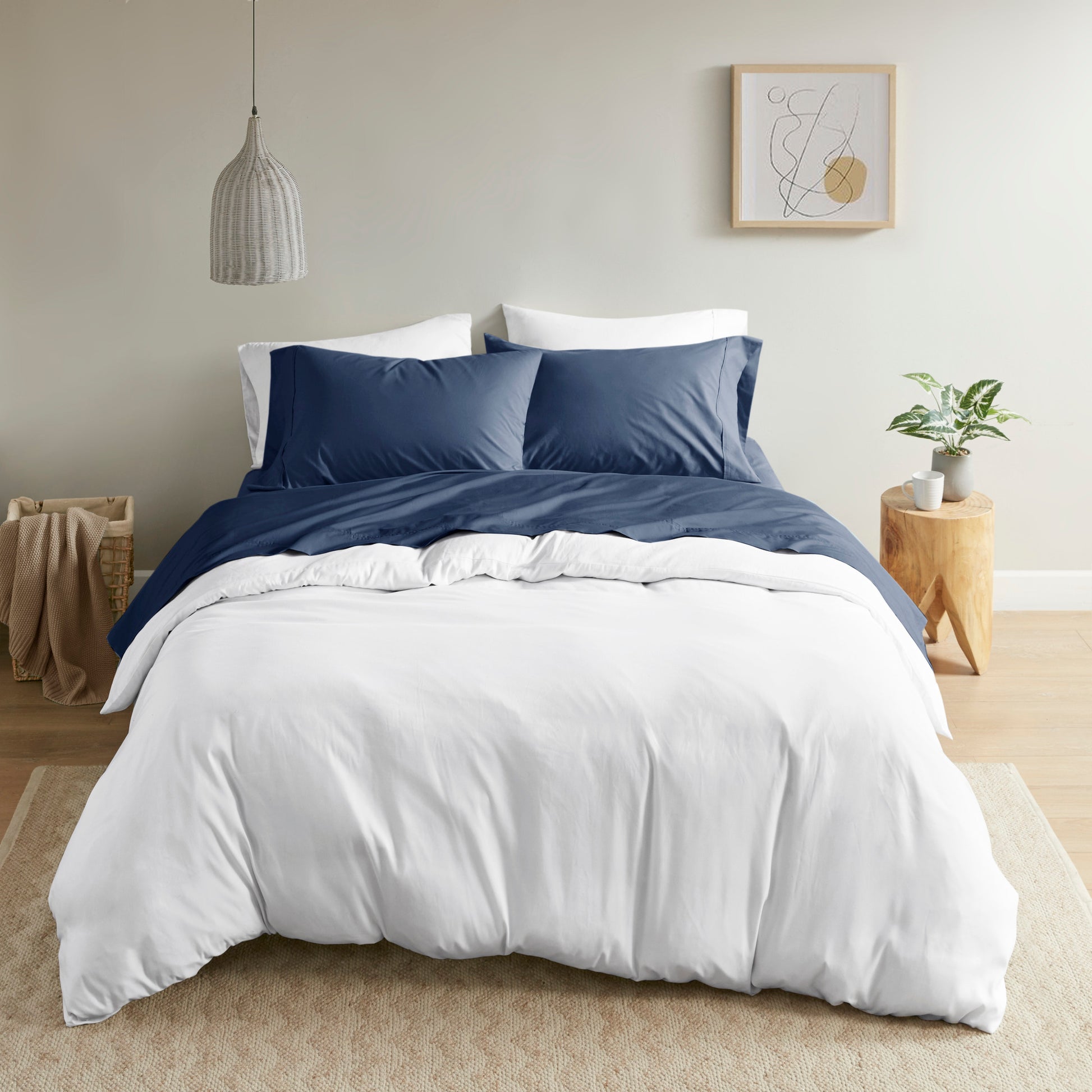 Madison Park 200 Thread Count Relaxed Cotton Percale Sheet Set