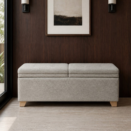 Ashcroft Dual Compartment Flip-Top Storage Bench