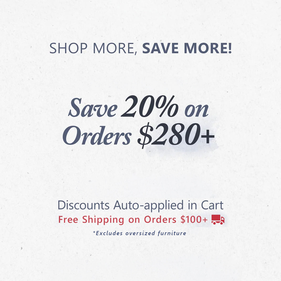 Save 20% on Orders $280+ • Auto-Applied at Checkout