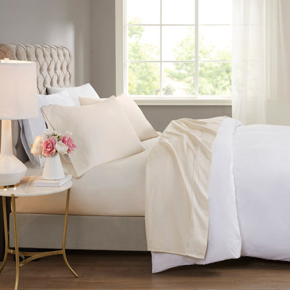 600 Thread Count Cooling Cotton Blend 4 PC Sheet Set