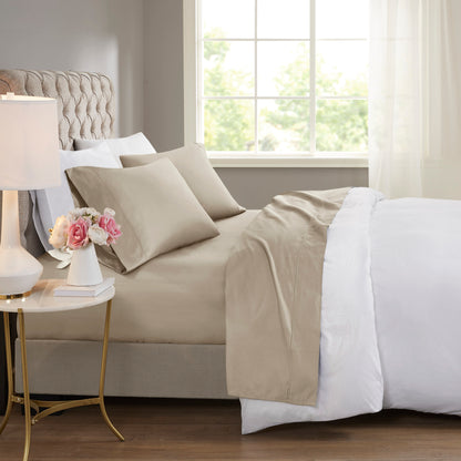 600 Thread Count Cooling Cotton Blend 4 PC Sheet Set