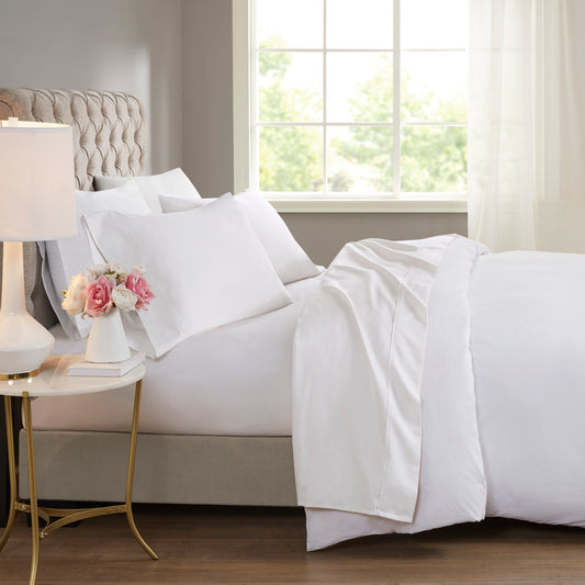 600 Thread Count Cooling Cotton Blend 4 PC Sheet Set