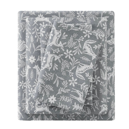 Cozy Cotton Flannel 100% Cotton Flannel Printed Sheet Set