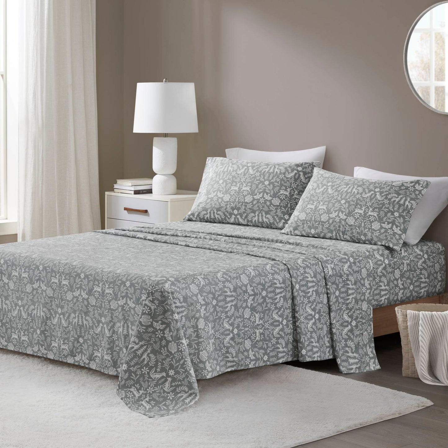 Cozy Cotton Flannel 100% Cotton Flannel Printed Sheet Set