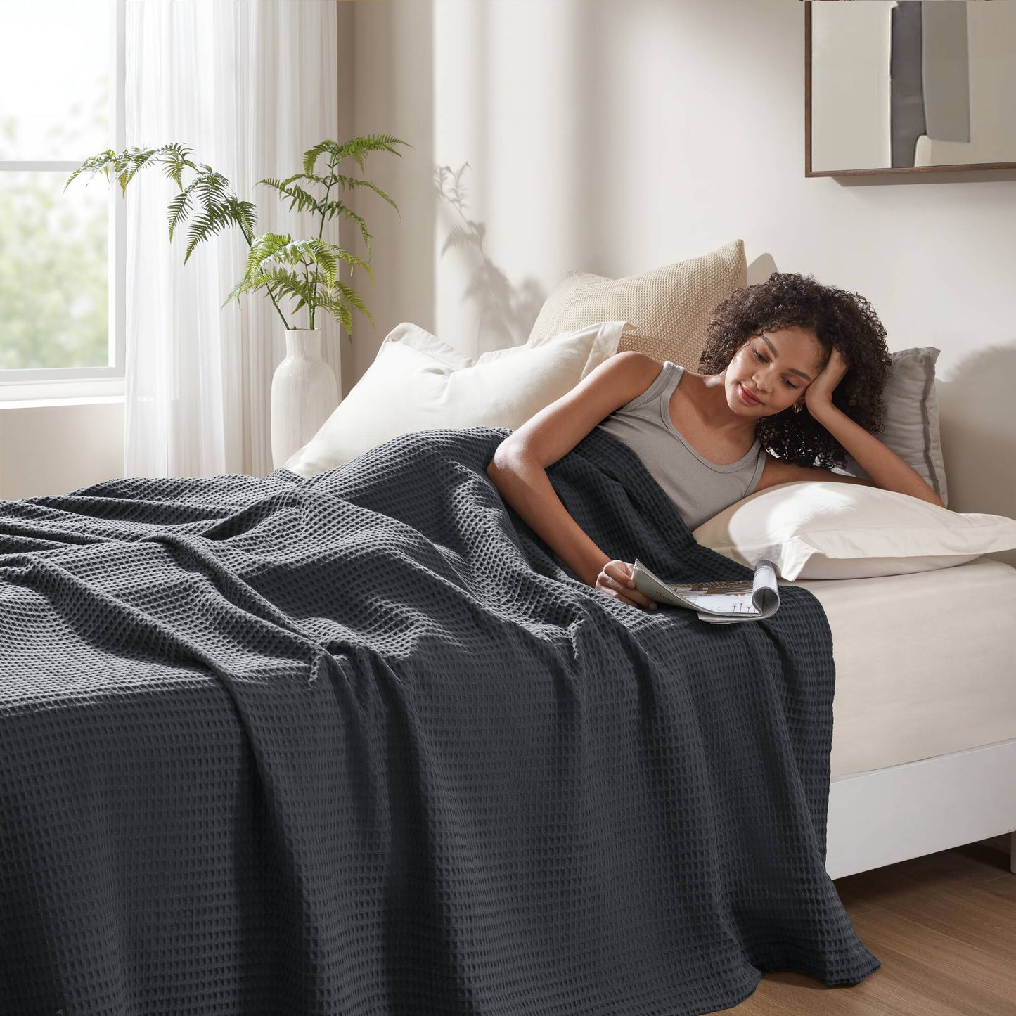 Waffle Weave Cotton Blanket