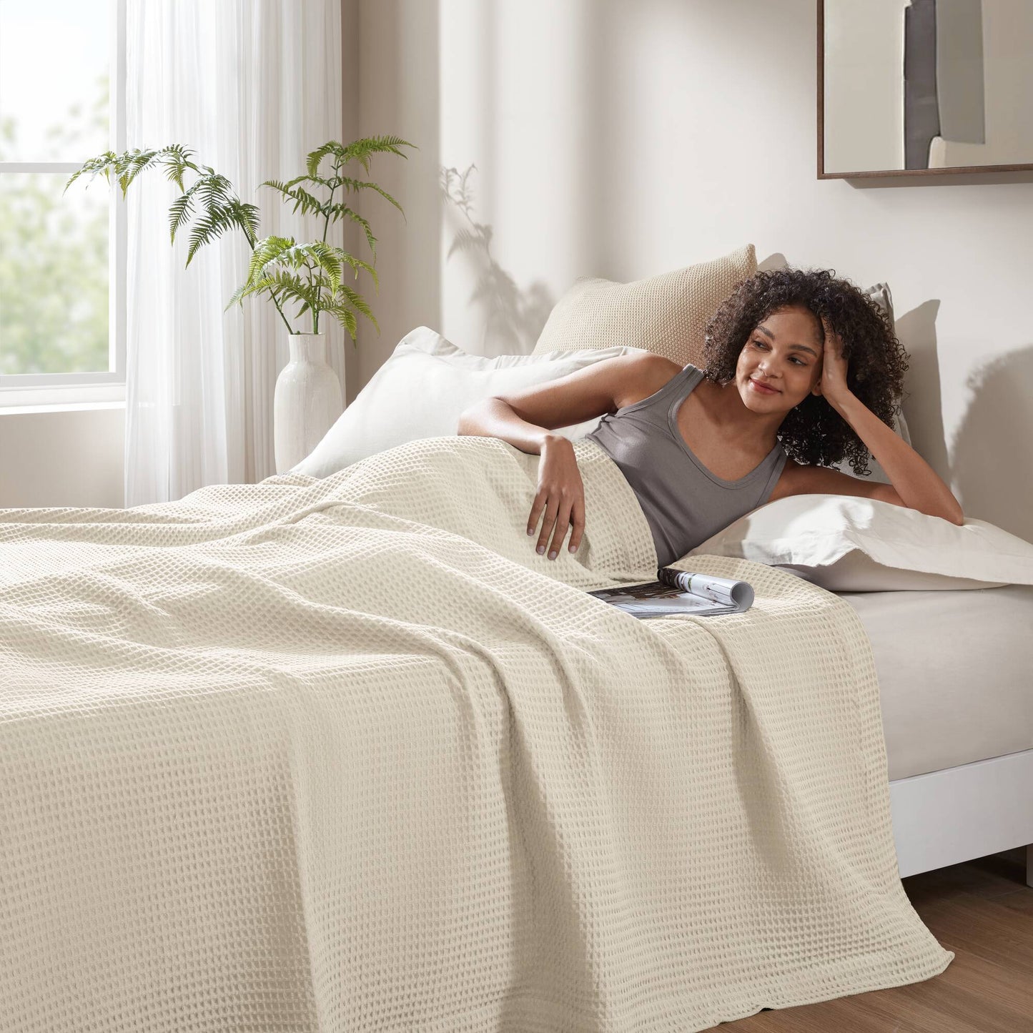 Waffle Weave Cotton Blanket