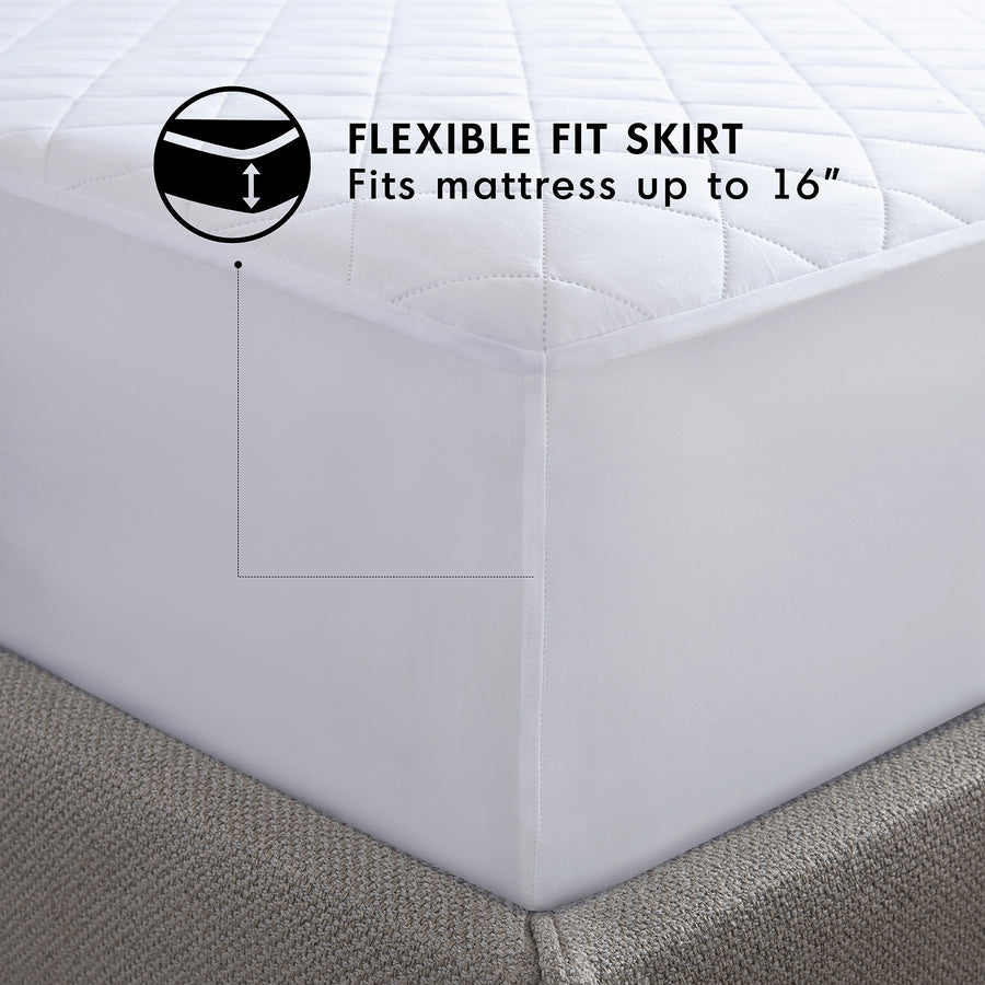 Hotel Collection Microfiber Essential Waterproof Antimicrobial Mattress Pad