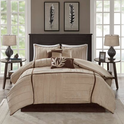 Dune 7 Piece Faux Suede Comforter Set