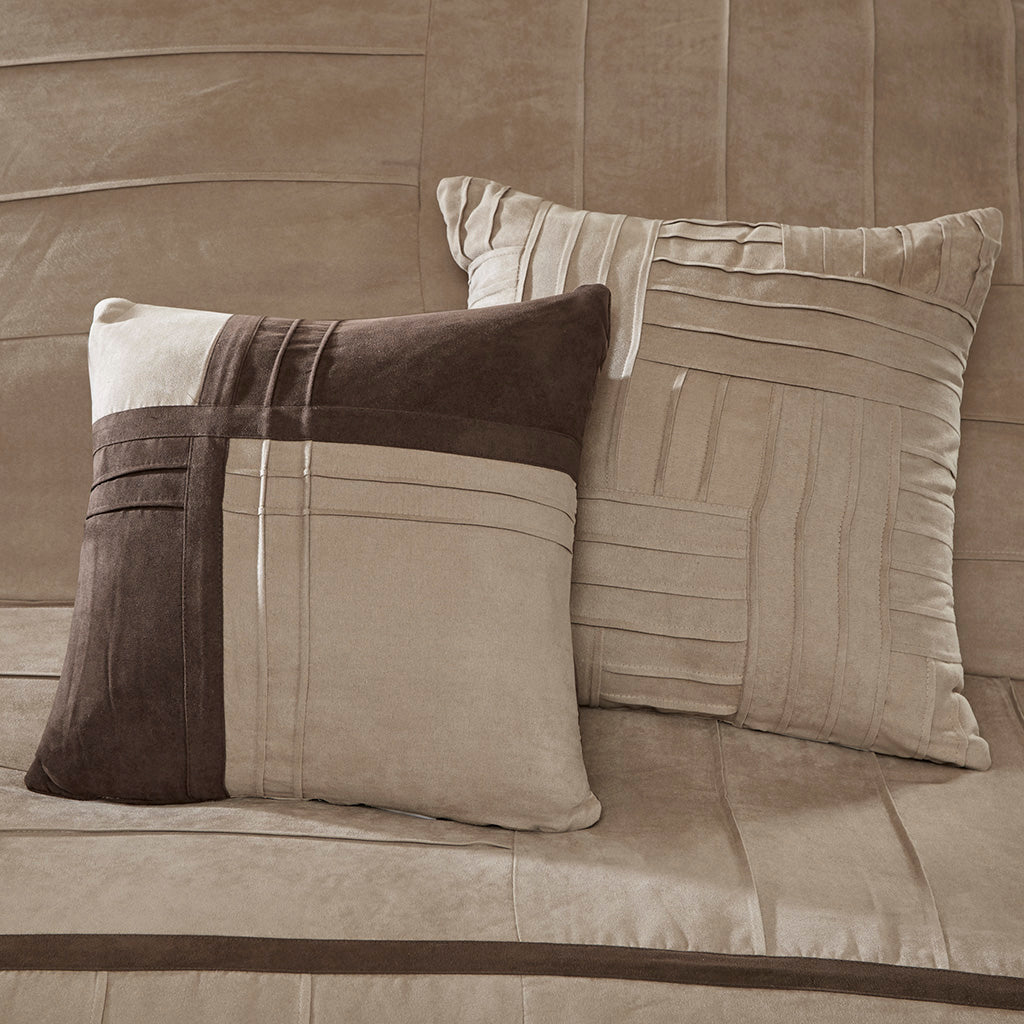 Dune 7 Piece Faux Suede Comforter Set