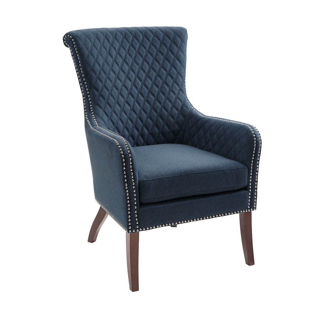 Heston Quilted Back Arm Chair with Nailhead Trim