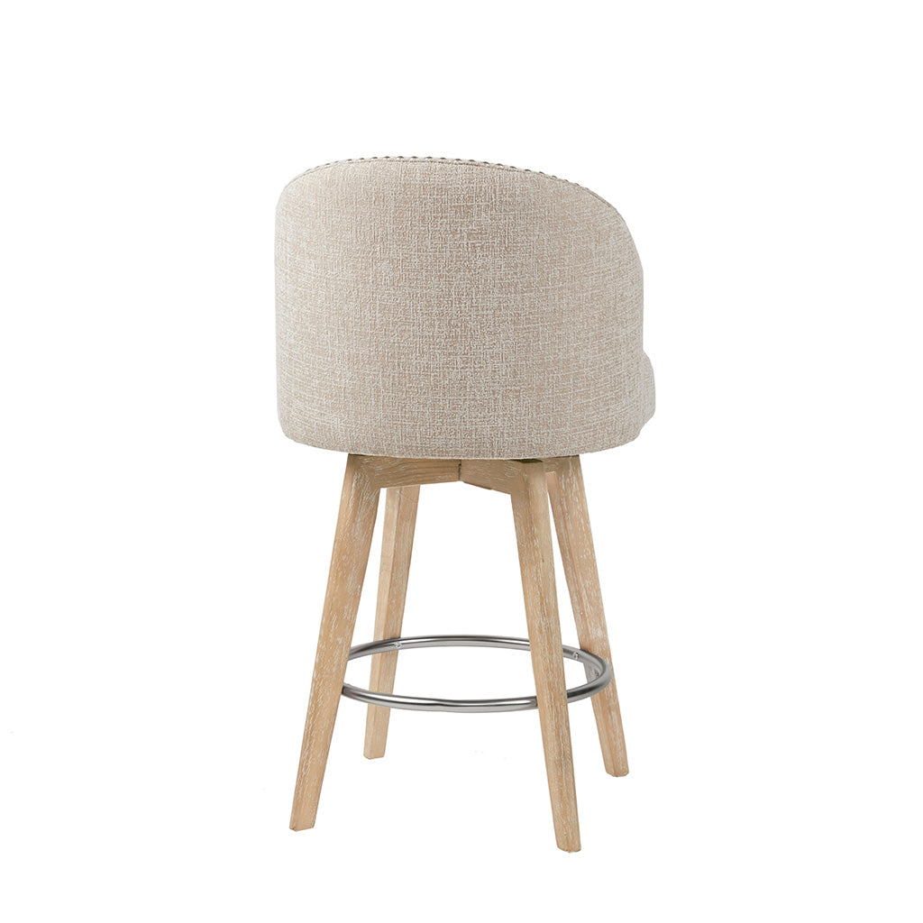 Onyx Upholstered 360 Degree Swivel Counter Stool 26" H