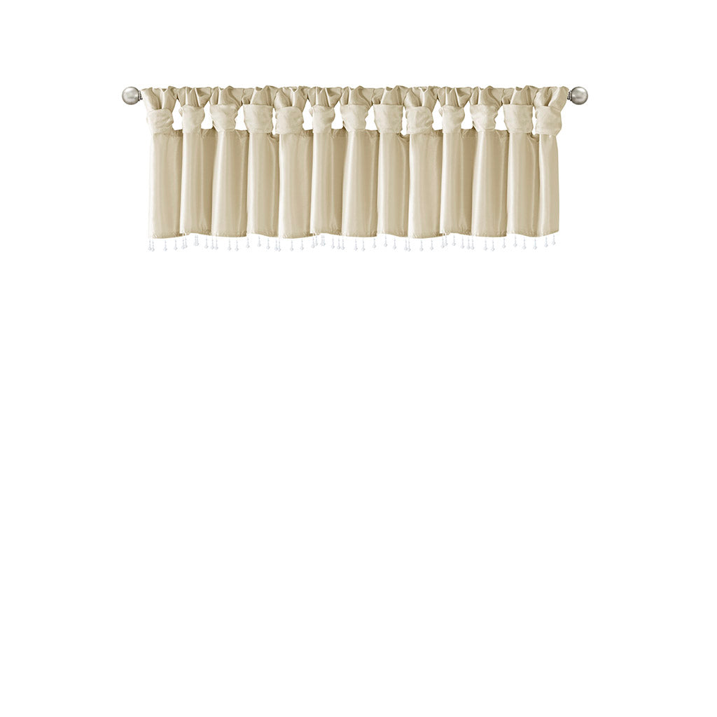 Emilia Lightweight Faux Silk Valance With Beads