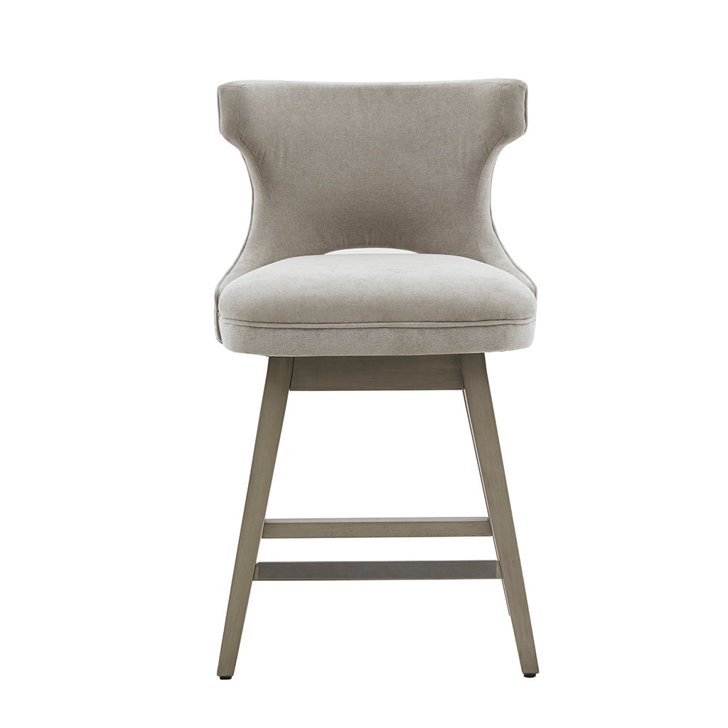 Emmett 360-degree swivel counter stool with nailheads