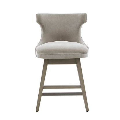 Emmett 360-degree swivel counter stool with nailheads