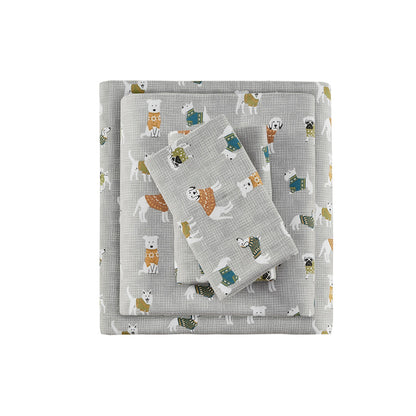 Cozy Cotton Flannel 100% Cotton Flannel Printed Sheet Set