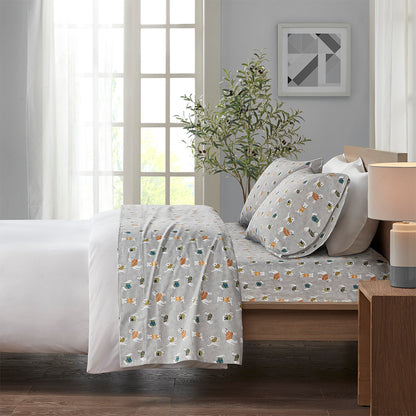Cozy Cotton Flannel 100% Cotton Flannel Printed Sheet Set