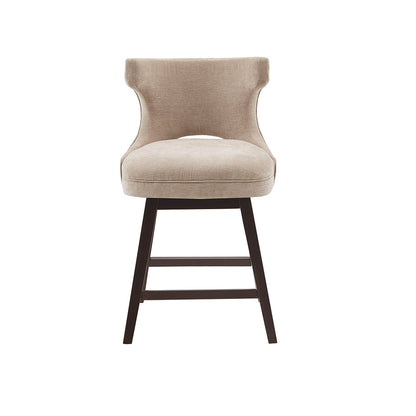 Emmett 360-degree swivel counter stool with nailheads