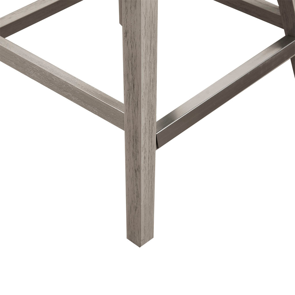 Emmett 360-degree swivel counter stool with nailheads