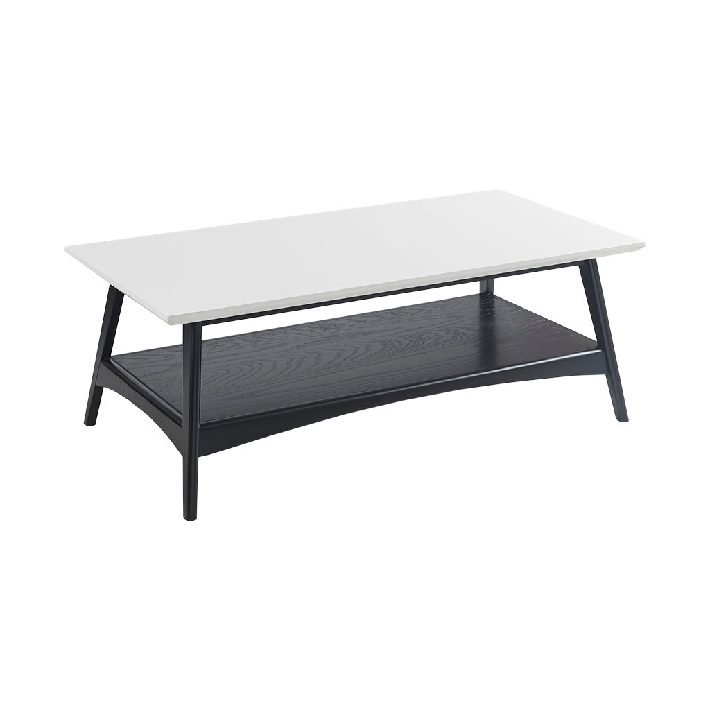 Parker Mid-century Coffee Table with Storage Shelf