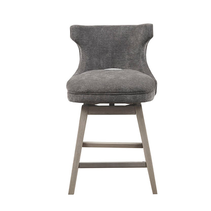 Emmett 360-degree swivel counter stool with nailheads