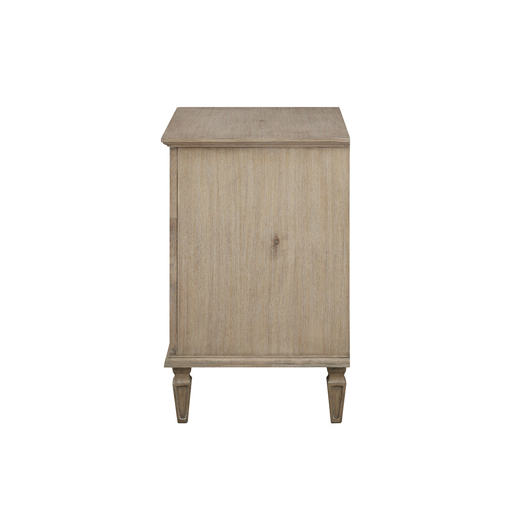 Victoria one-drawer wood nightstand with shelf