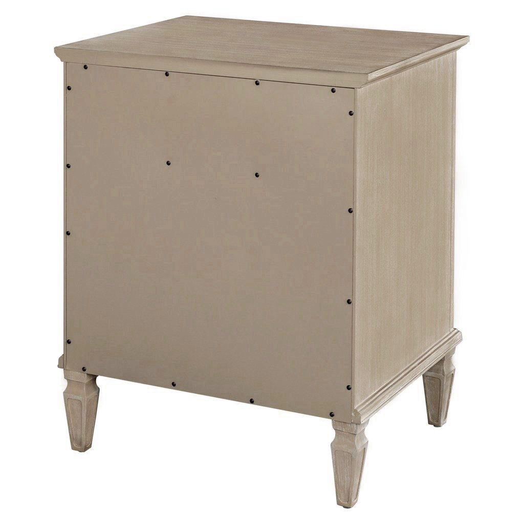 Victoria one-drawer wood nightstand with shelf