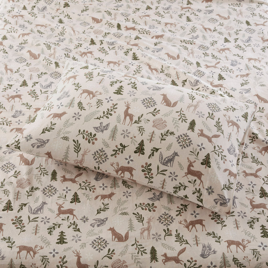 Cozy Cotton Flannel 100% Cotton Flannel Printed Sheet Set