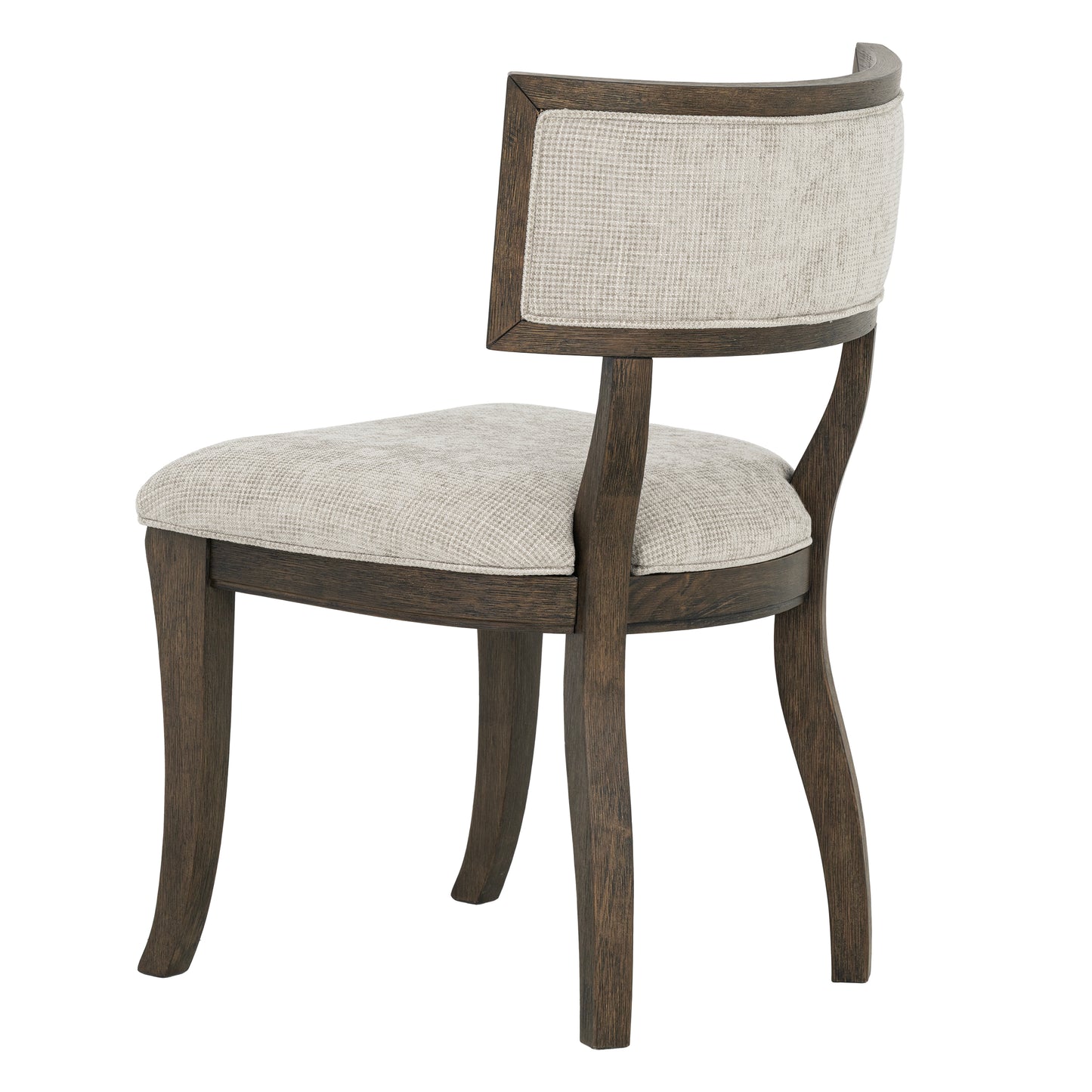 Marie Upholstered Split-Back Dining Chairs with Curved Wood Frame (Set of 2)