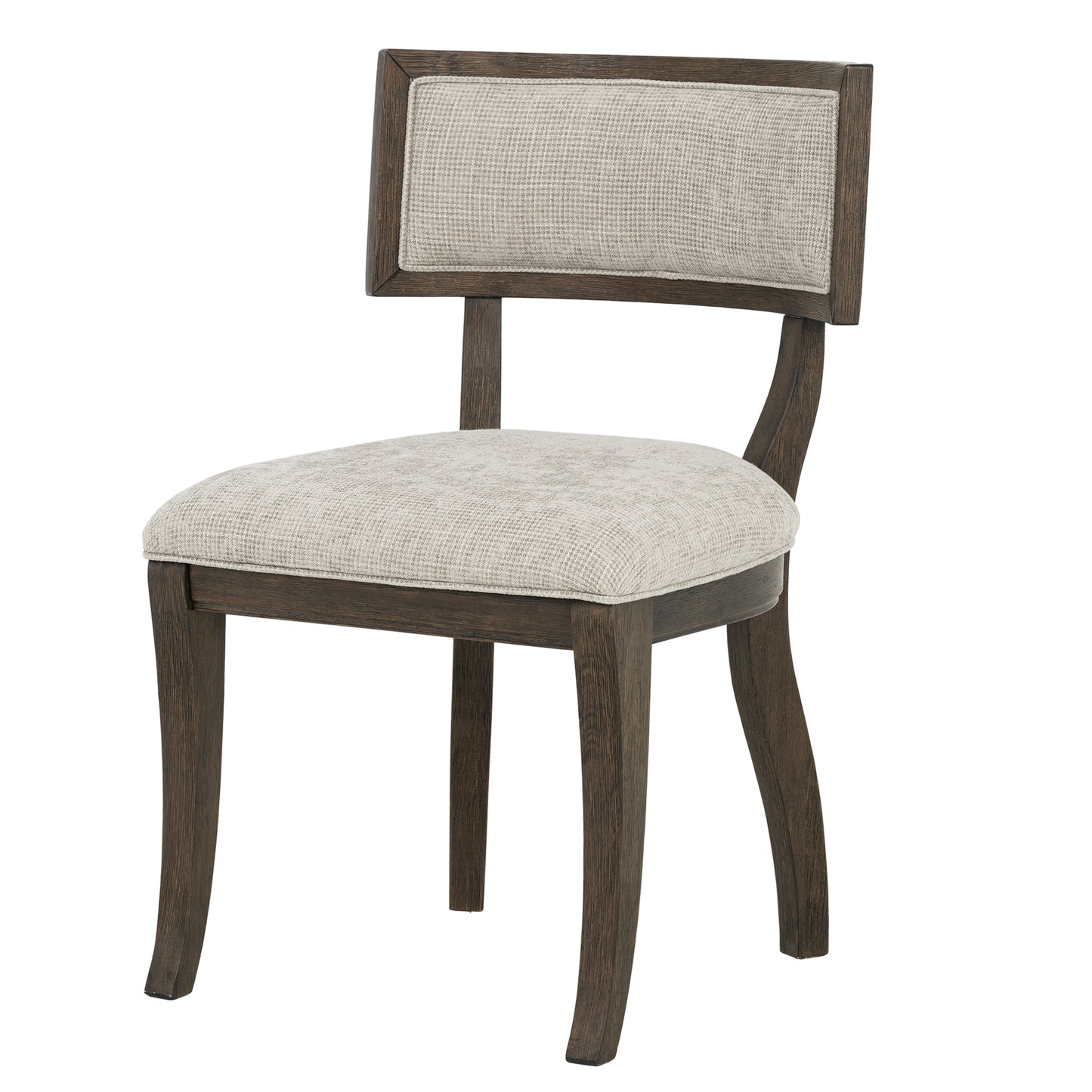 Marie Upholstered Split-Back Dining Chairs with Curved Wood Frame (Set of 2)